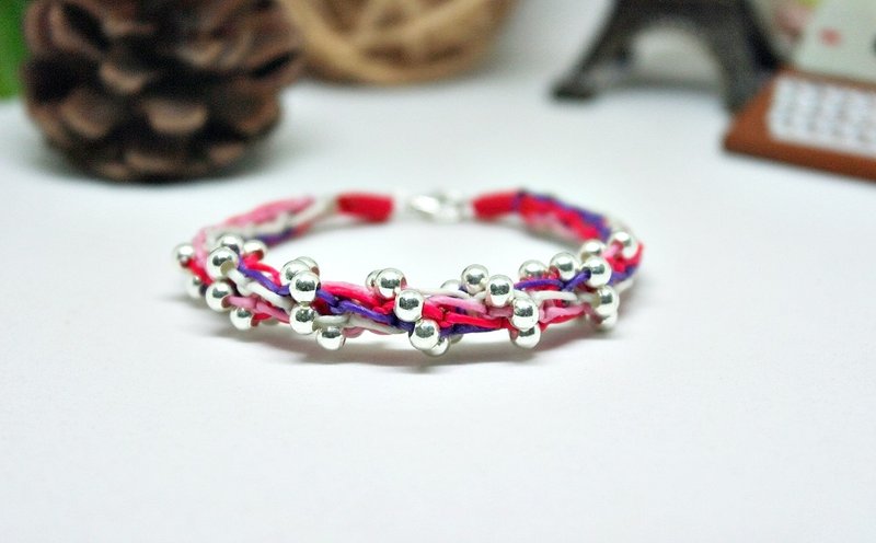 泰国蚕丝蜡线X银饰_旋绕着 //可以自选颜色// - 手链/手环 - 蜡 多色