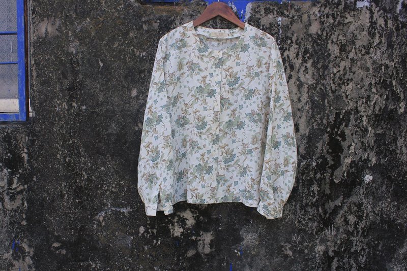 米色圆领花漾 - 女装衬衫 - 其他材质 多色