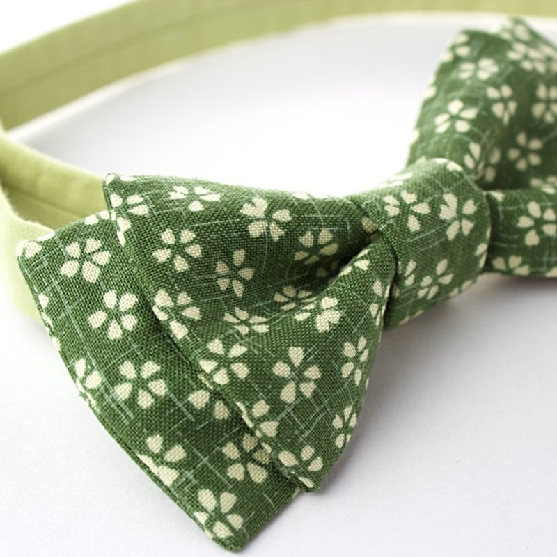 Bowtie (florets) - 领带/领带夹 - 其他材质 绿色