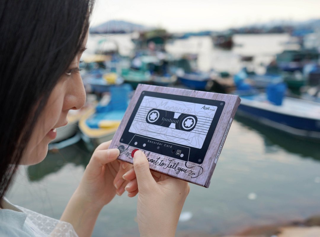 录音留声卡 Recorder Card (可换电) - 卡片/明信片 - 木头 