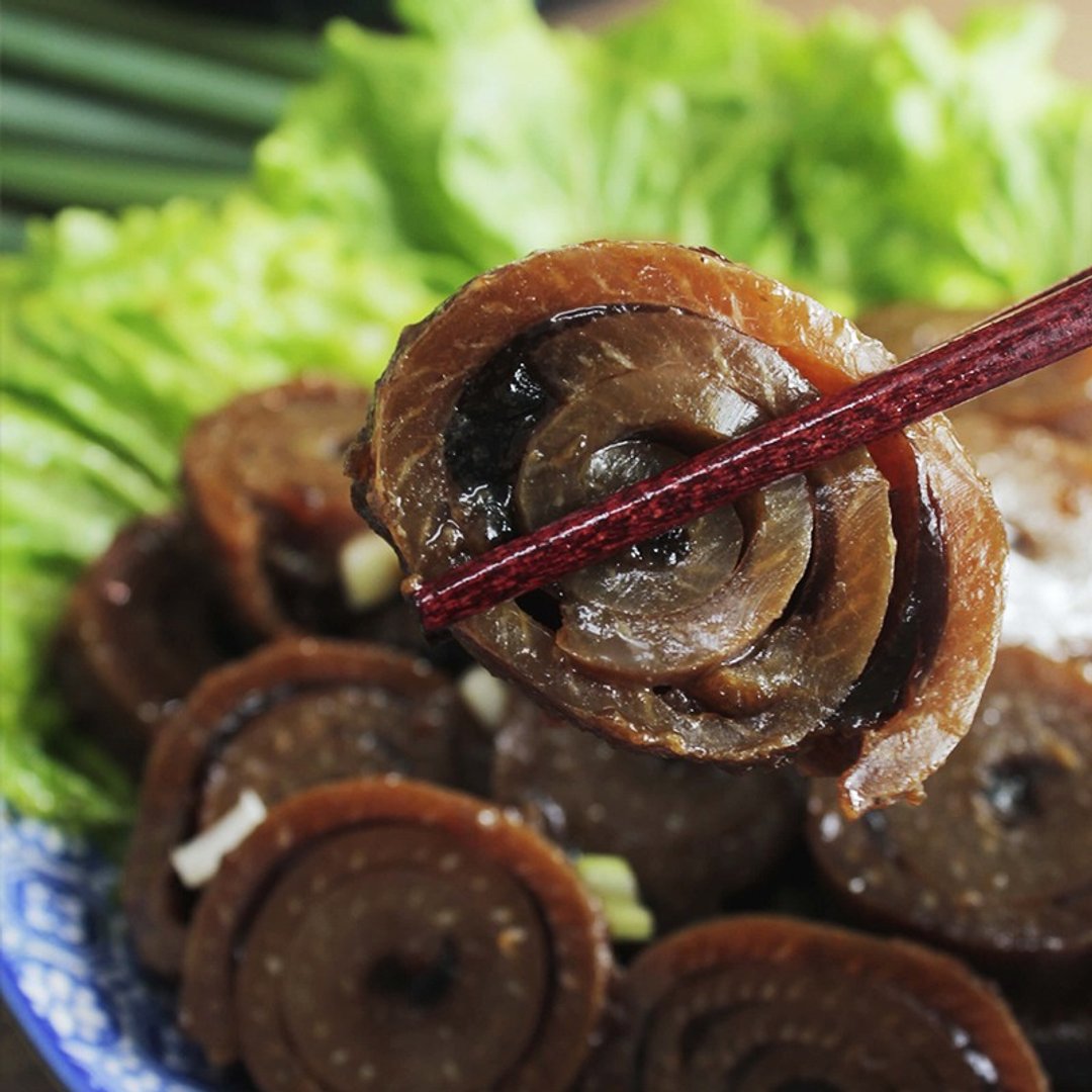卤味界的咸果冻 冰镇玛瑙猪皮卷 100克 卤味 料理包 送礼 - 熟食小吃 - 新鲜食材 红色