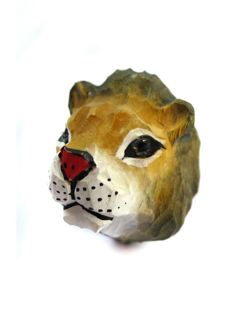 SUSS-原木动物系列设计师把手＿适用柜子/抽屉/门把/把手（狮子） - 其他 - 木头 金色