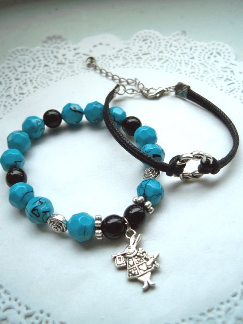 小确幸手环~蓝黑-2条 - 手链/手环 - 其他材质 多色