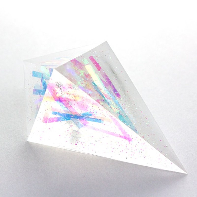 锐角金字塔型耳环 （单耳 特大） - 耳环/耳夹 - 其他材质 多色