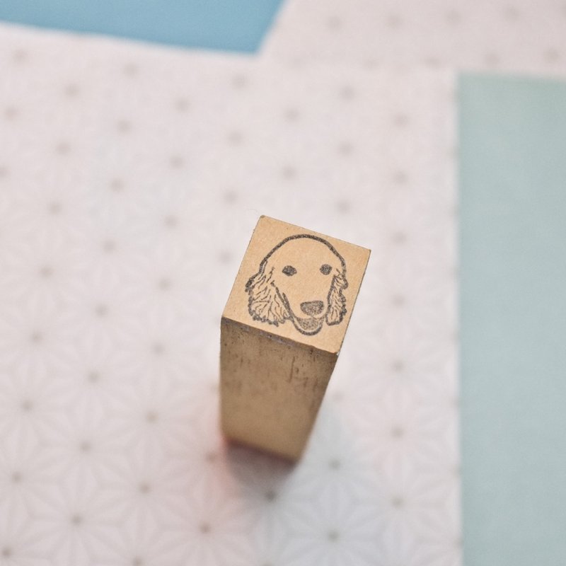 | 印章 | 编号248 动物头像  美国可卡犬 - 印章/印台 - 木头 