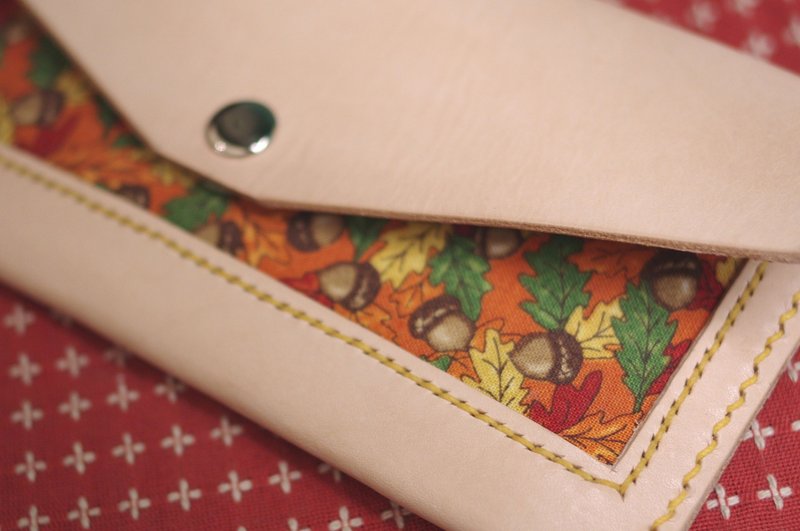 皮与布的协奏曲1号  秋季美好横式手机皮套 - 手机壳/手机套 - 真皮 橘色