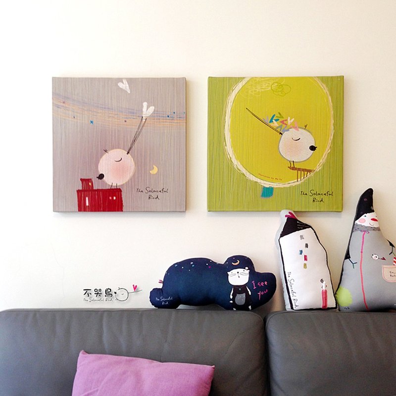 画。不哭鸟主题故事-守护 - 海报/装饰画/版画 - 其他材质 灰色