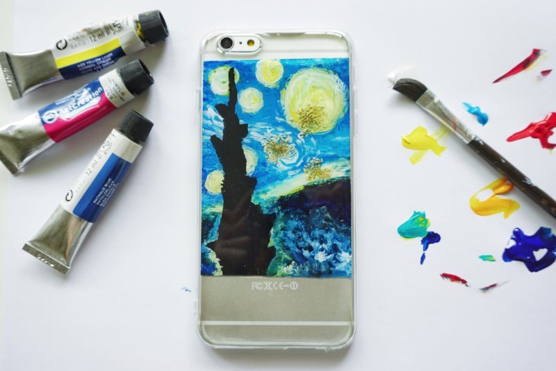 [油画干花系列- Starry Night (Vincent)]手机壳 iphone 5/5s/SE/6/6s/6 plus/6s plus/7/7plus/Samsung S4/S5/S6/S6Edge/S7/S7Edge/Note3/Note4/Note5 - 手机壳/手机套 - 硅胶 