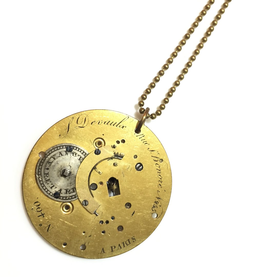 1960 Steampunk蒸汽庞克风格 怀表钟表项链 - 项链 - 其他金属 金色