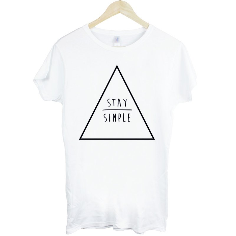 STAY SIMPLE-Triangle女生短袖T恤-2色 保持简单三角形 几何 设计 自创 品牌 时髦 圆 文青 Hipster - 女装 T 恤 - 其他材质 多色