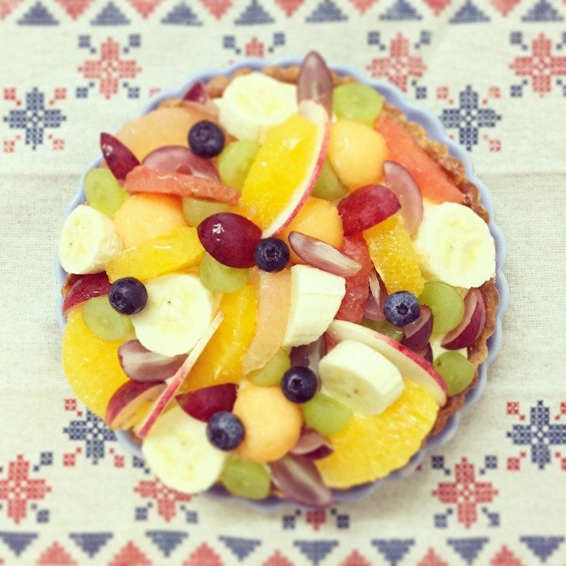 综合水果起司塔 - 咸派/甜派 - 新鲜食材 红色