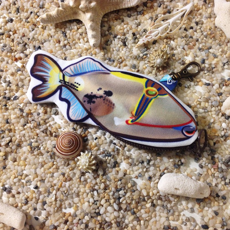 【有机棉系列】毕卡索鱼造型零钱包#原色 - 零钱包 - 其他材质 咖啡色