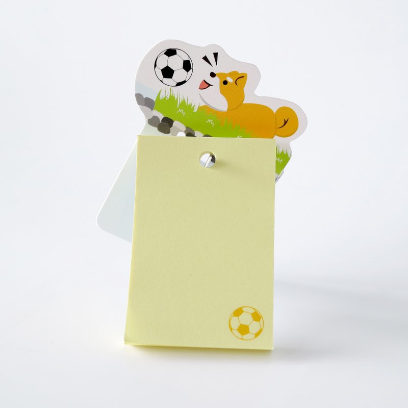 【欧士OSHI】便利贴-足球金狗 (柴犬) - 便条纸/标签贴 - 塑料 橘色