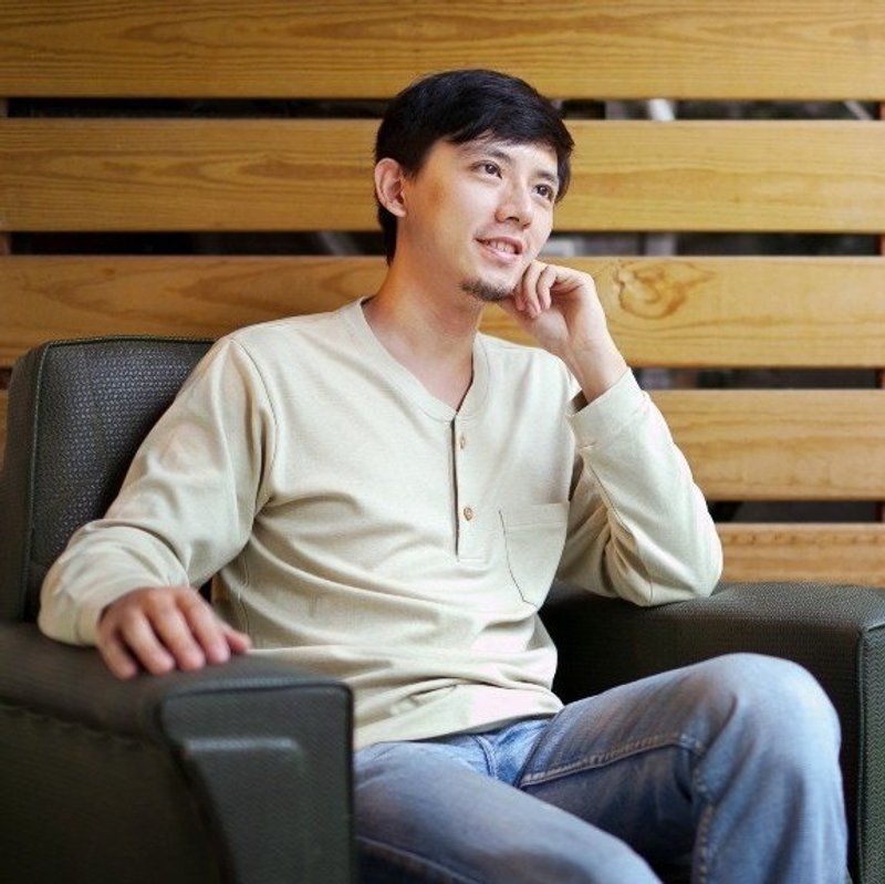 冶绿 有机彩棉 男款绿棉 长袖 - 男装衬衫 - 棉．麻 绿色