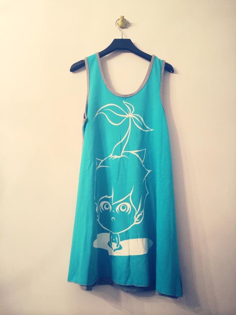 JokerMan原创插画背心裙-夏日独家限定・海洋风・野餐・清新 【纯真绿宝】 - 裙子 - 棉．麻 绿色