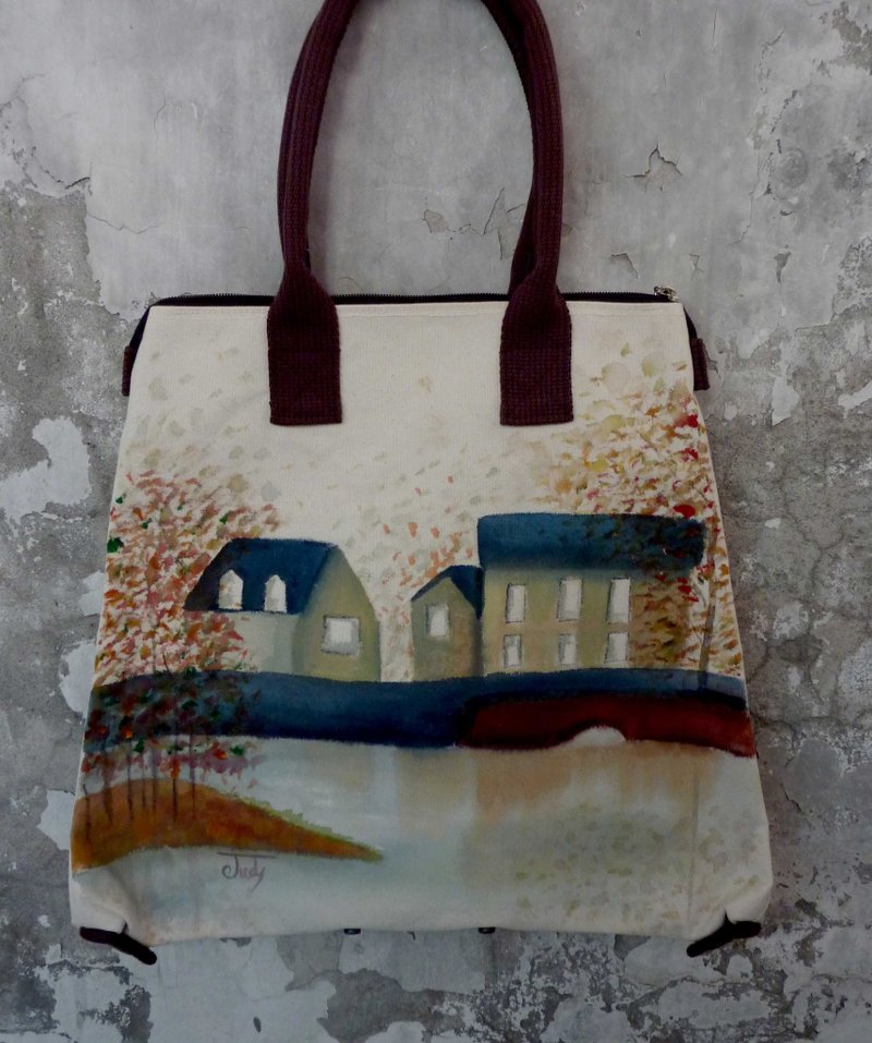 风景手绘提袋 (侧背包) - 侧背包/斜挎包 - 压克力 