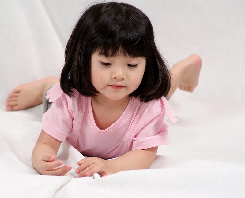 小天使T-粉红色 - 童装上衣 - 棉．麻 粉红色