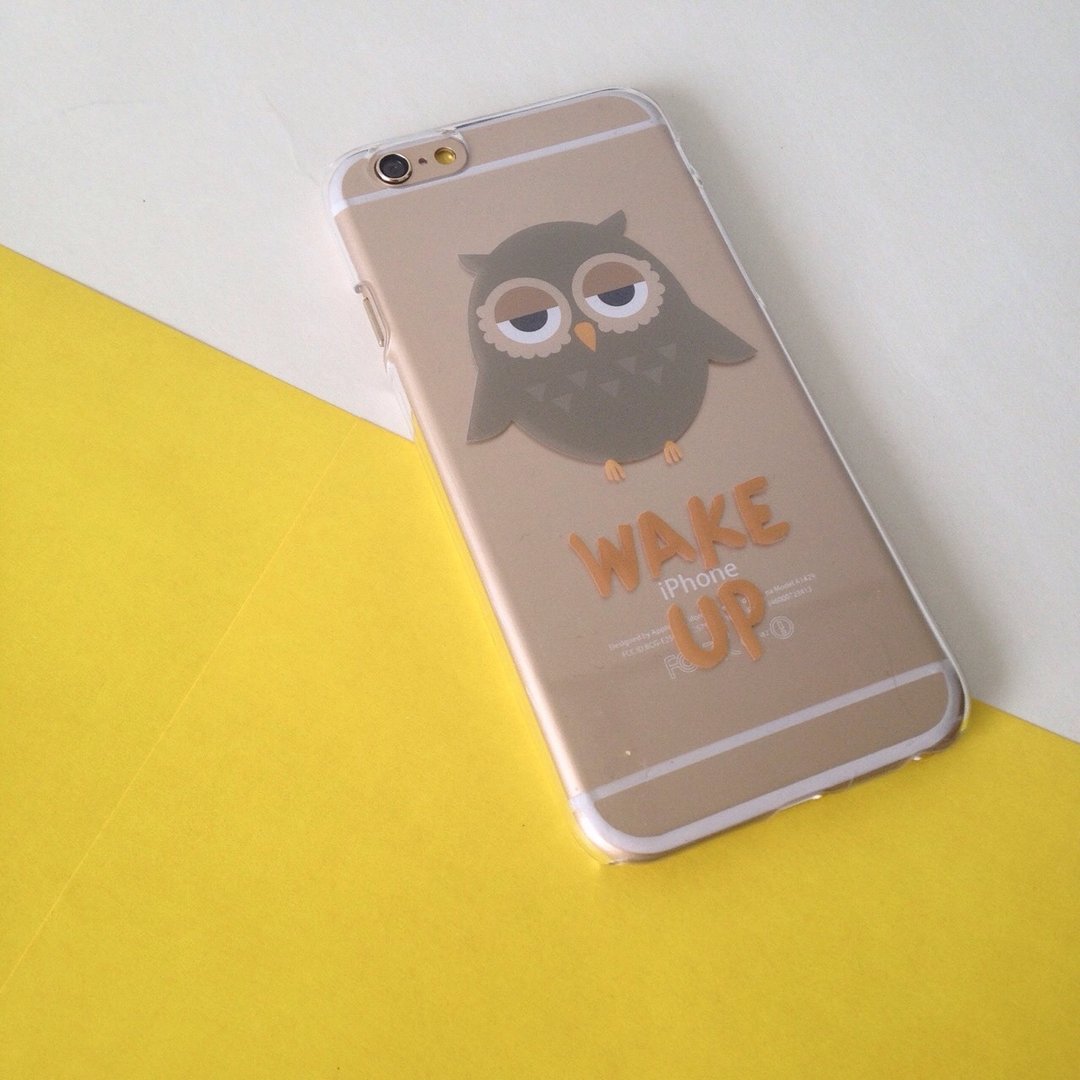 香港原创设计 可爱猫头鹰 iPhone X,  iPhone 8,  iPhone 8 Plus, iPhone 7, iPhone 7 Plus, iphone 6/6S , iphone 6/6S PLUS, Samsung Galaxy Note 7 透明手机壳 - 手机壳/手机套 - 塑料 透明