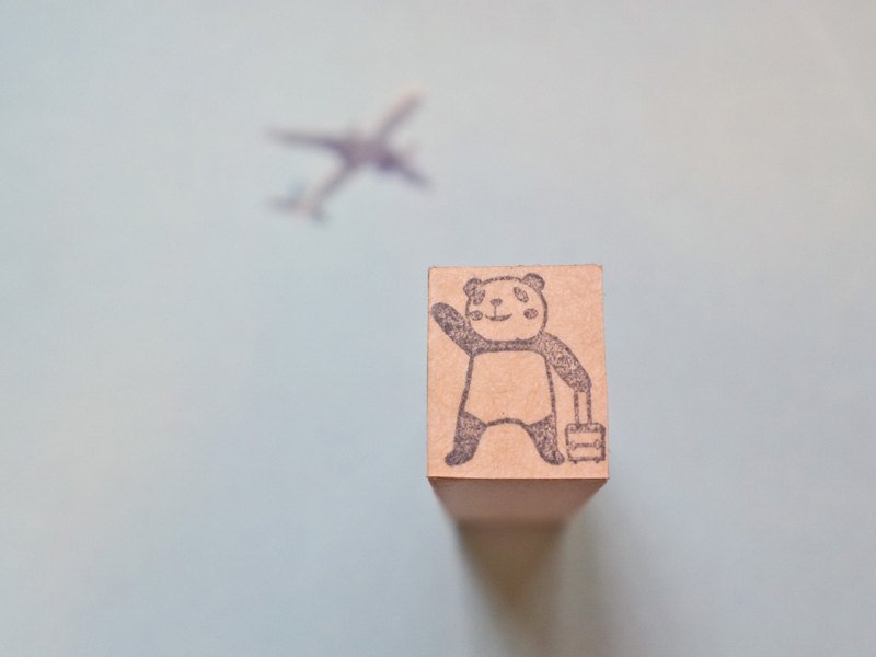 | 印章 | 编号030 熊猫旅行 - 其他 - 木头 黑色