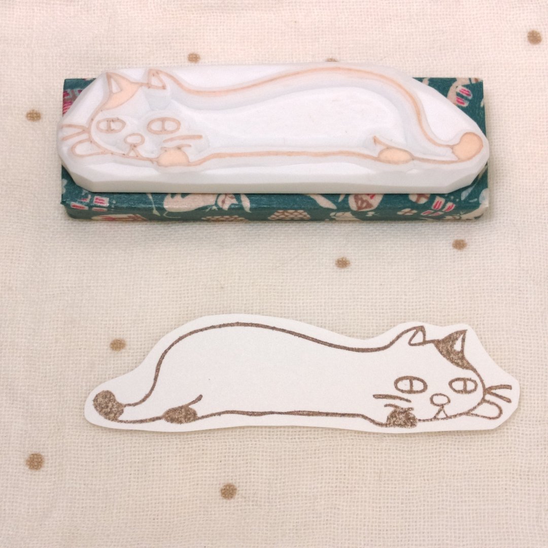 猫猫随时在放空 - 印章/印台 - 橡胶 白色