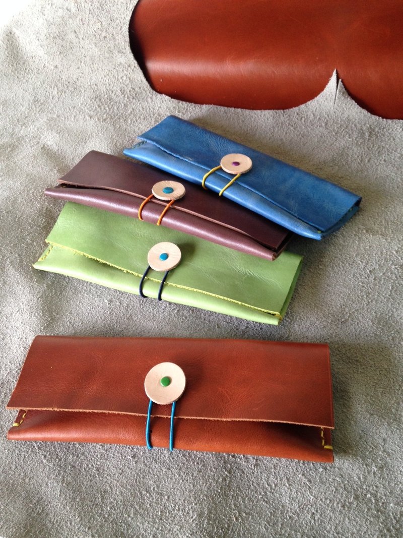 独眼怪收纳袋_真皮手工缝制 - 铅笔盒/笔袋 - 真皮 咖啡色