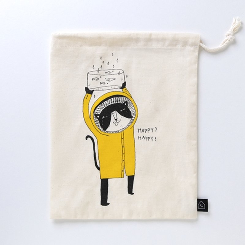 HAPPY？ 中形收纳袋 - 化妆包/杂物包 - 其他材质 