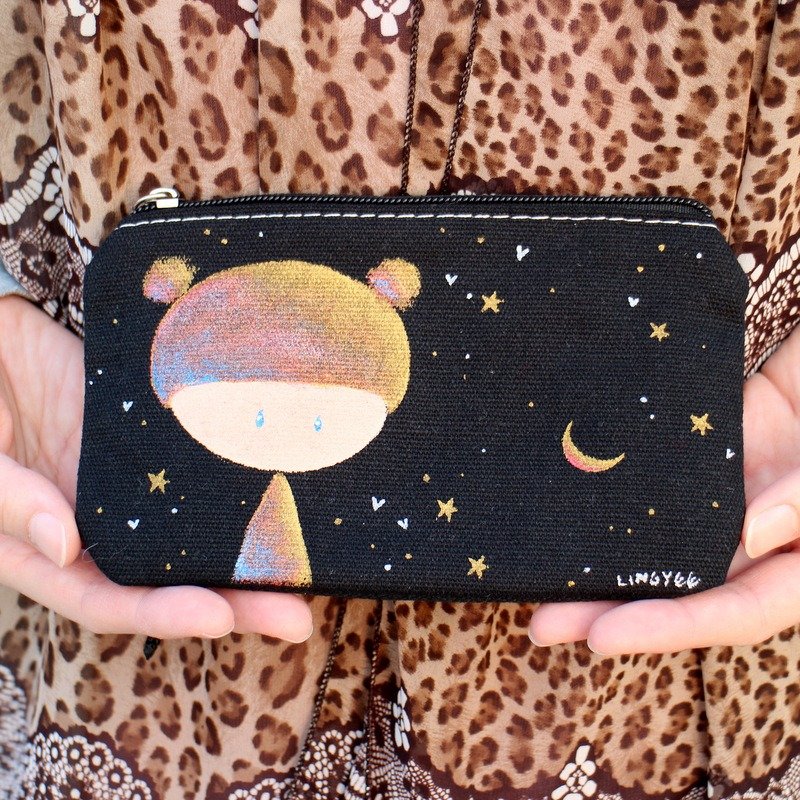 富察令儿·彩绘布袋 - 零钱包 - 其他材质 黑色