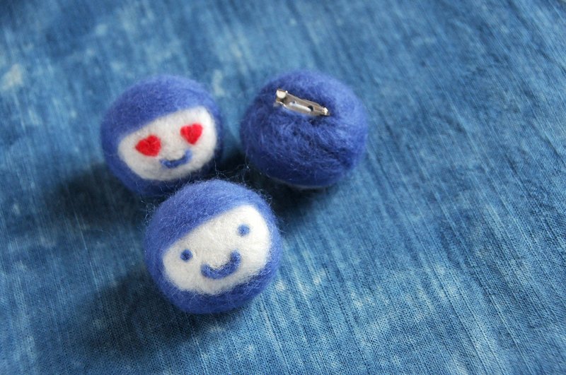 表情多多薰衣草香包扣针 (可订制其他香味) - 玩偶/公仔 - 植物．花 蓝色