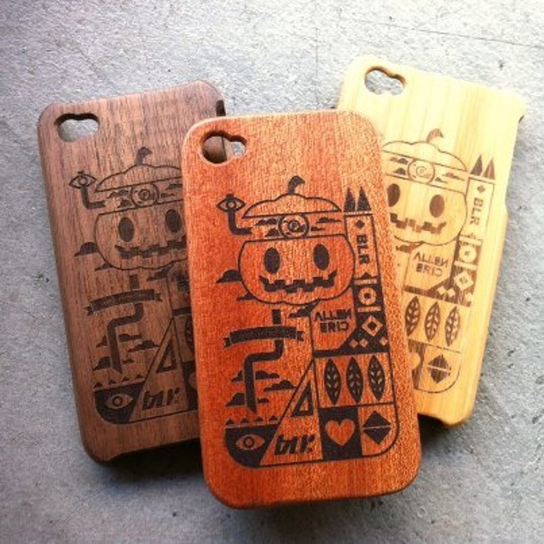 BLR X Punk Pumpkin 联名限量款  原木 iPhone4/4s/5 保护木壳 - 其他 - 木头 咖啡色