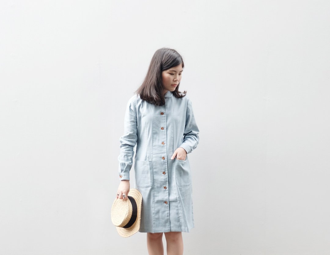 COZY DRESS - 洋装/连衣裙 - 其他材质 蓝色