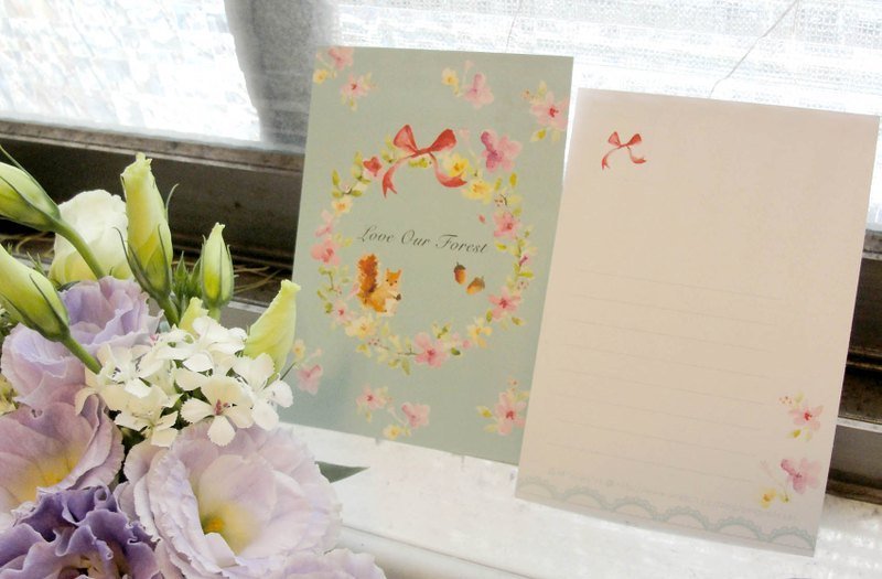 *forest*松鼠花环明信片（cs01） - 卡片/明信片 - 纸 