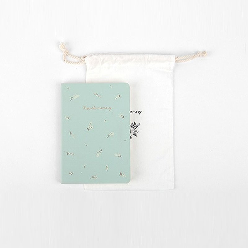 Dailylike 花草记忆万用日志(附束口袋)-04 薄荷绿,E2D32177 - 笔记本/手帐 - 纸 绿色