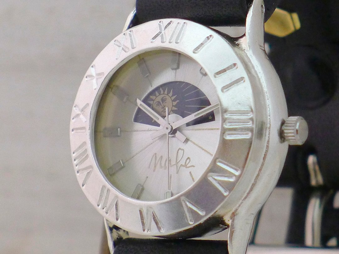 Explorer2-SV-S&M 手工表 男仕银色 32mm Sun&Moon 罗马数字表圈 (275SV-S&M) - 女表 - 纯银 银色