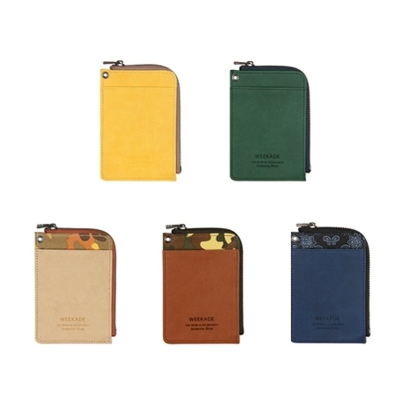 韩国Antenna Shop  Zipper slit wallet Ver.2 证件 信用卡 零钱 硬币 卡片包 - 皮夹/钱包 - 其他材质 多色