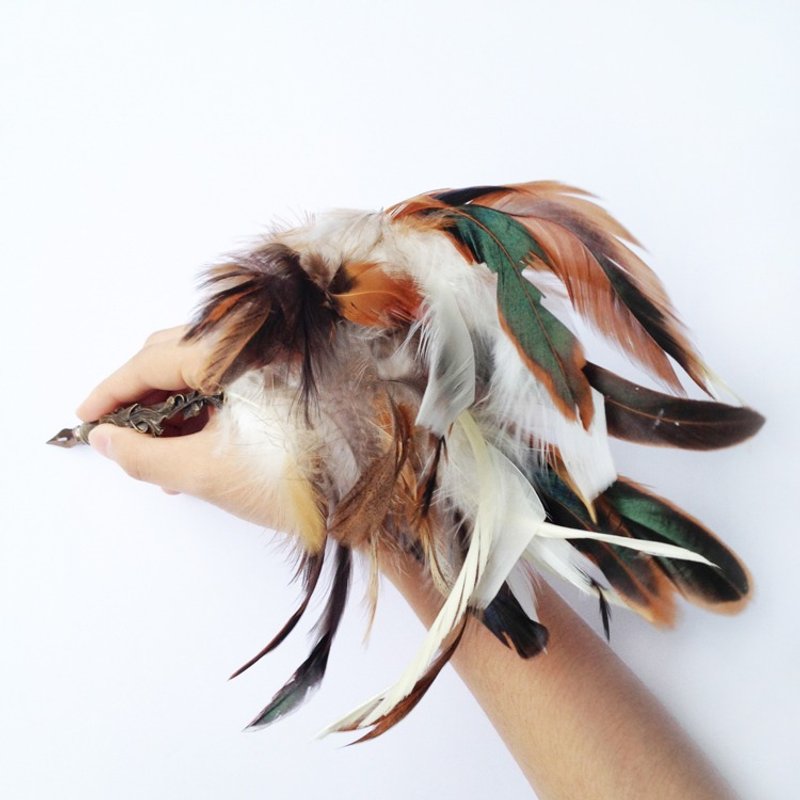 EC/01 意大利皇家雕花锡制羽毛沾水笔礼盒 | Francesco Rubinato - 蘸水笔 - 其他材质 咖啡色