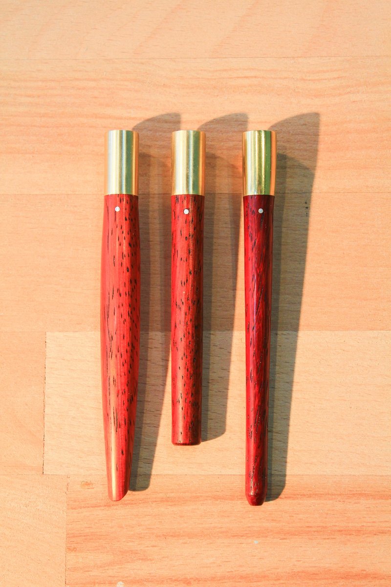 Stationery-复合笔杆-红花梨木 - 其他书写用品 - 其他金属 黄色