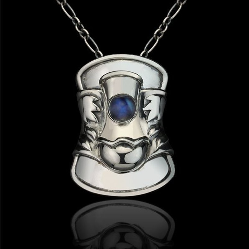 李太白 - 关山月，坠饰作品 - 项链 - 宝石 灰色