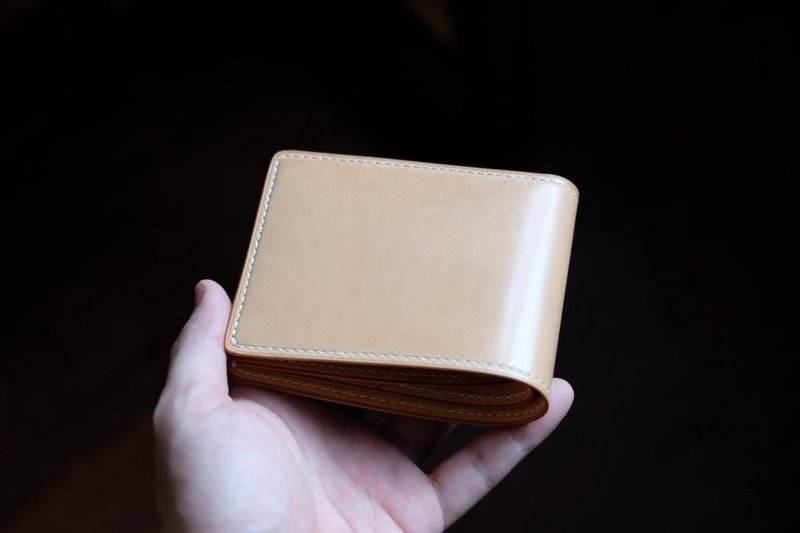 MILDY HANDS - SW01 马臀皮 原色短夹 Japanese shell cordovan - 皮夹/钱包 - 真皮 多色