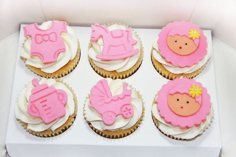 JMI 手作烘焙坊 粉红公主Baby弥月杯子蛋糕cupcake - 其他 - 新鲜食材 粉红色