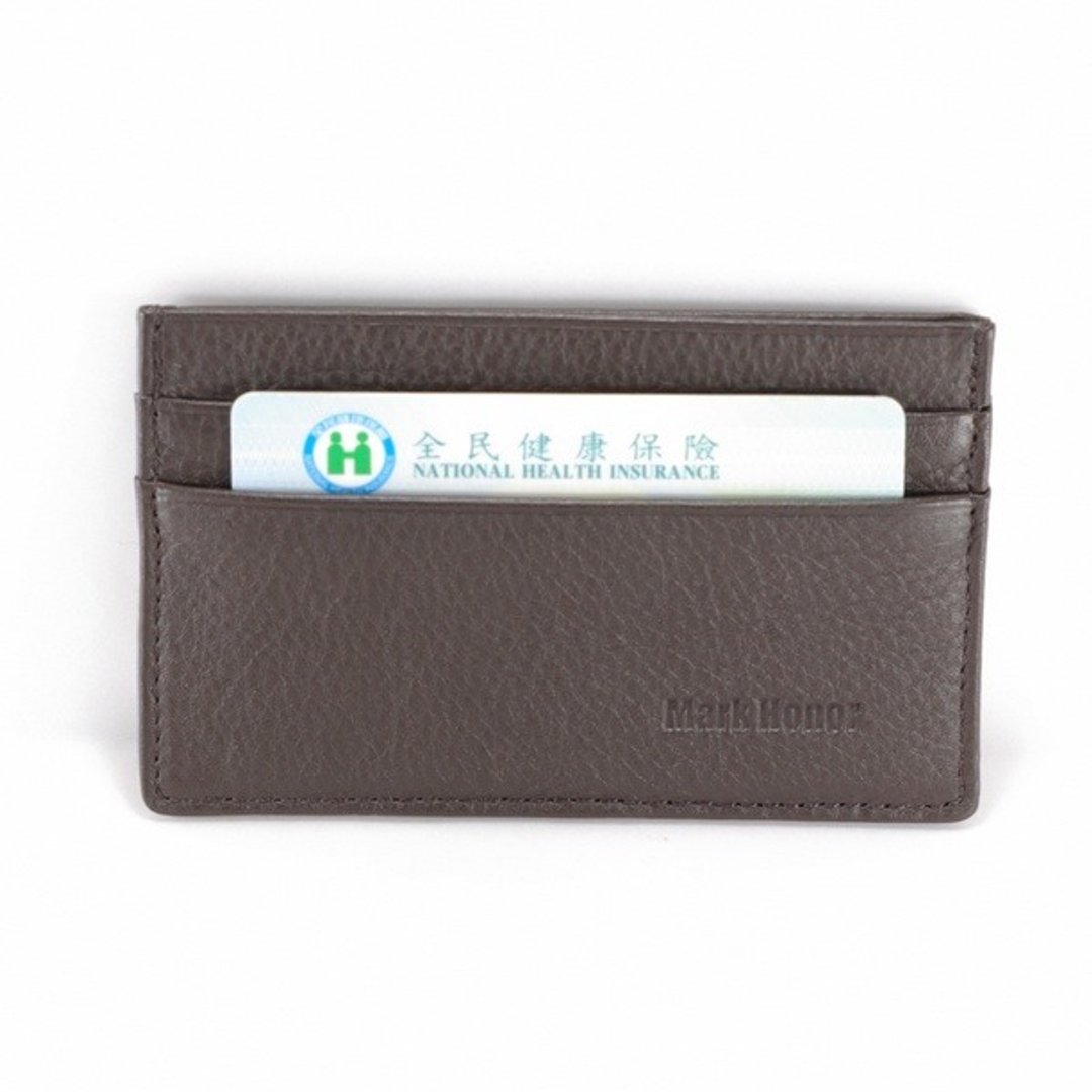 时尚极简皮夹 咖啡色 名片夹 - 名片架/名片座 - 真皮 咖啡色