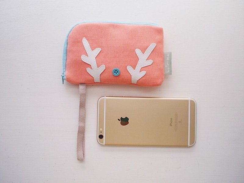 hairmo。大鼻麋鹿拉链手机包-橘 - 手机壳/手机套 - 其他材质 橘色