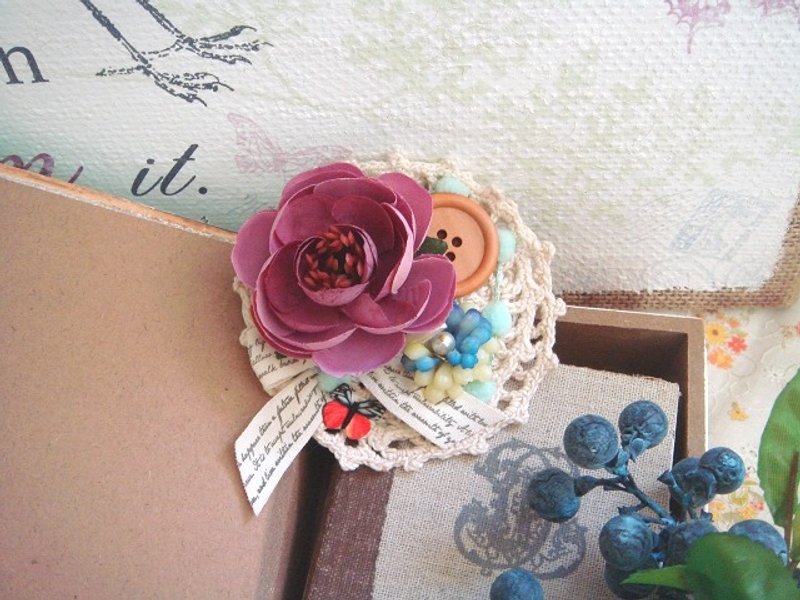 Garohands 薄雾森林夏禾茶花手感别针*樱丹粉 F031 礼物 森林系 - 胸针 - 其他材质 多色