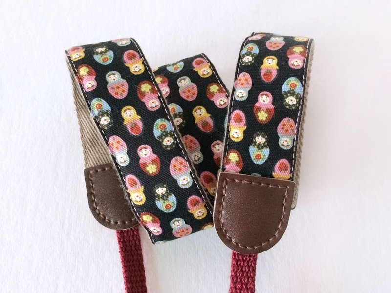 俄罗斯娃娃相机背带-黑 - 相机背带/脚架 - 其他材质 黑色