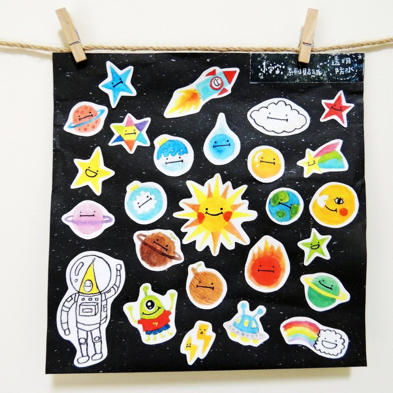 小宇宙 系列贴纸。 - 贴纸 - 防水材质 多色