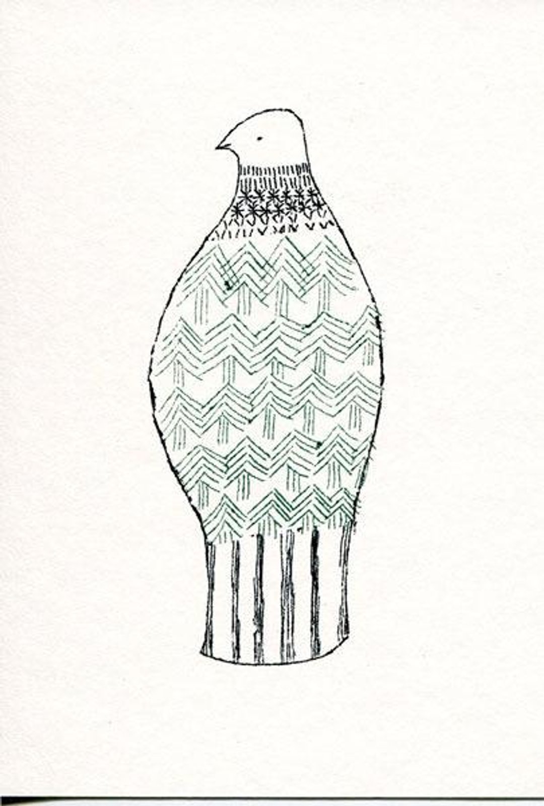 Post Card Set - Forest-like Bird T2 - 卡片/明信片 - 纸 绿色