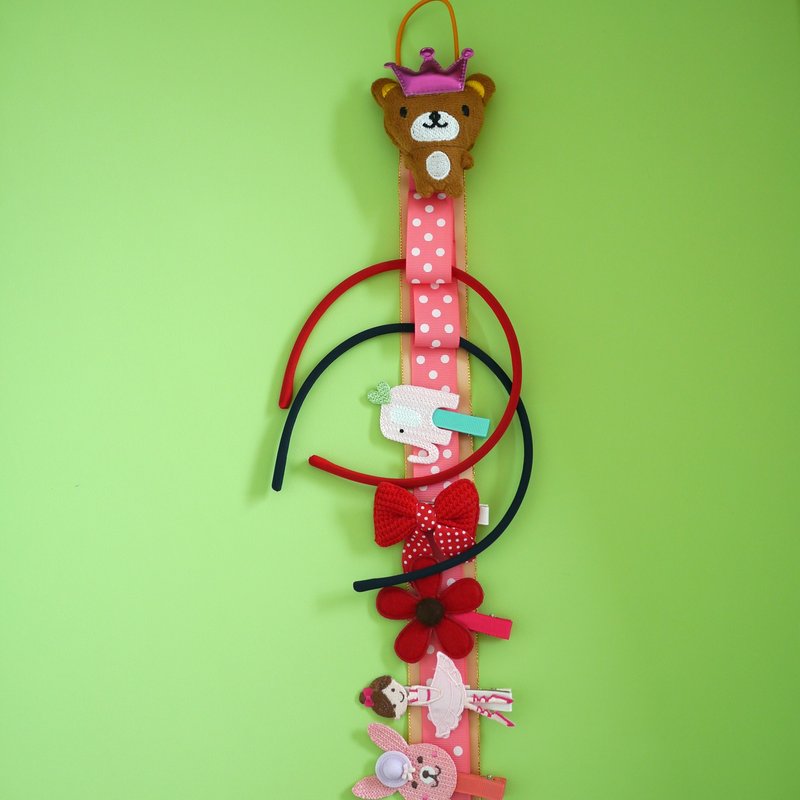 儿童发饰收纳带／挂墙装饰（小熊） 限量手作 - 其他 - 丝．绢 橘色