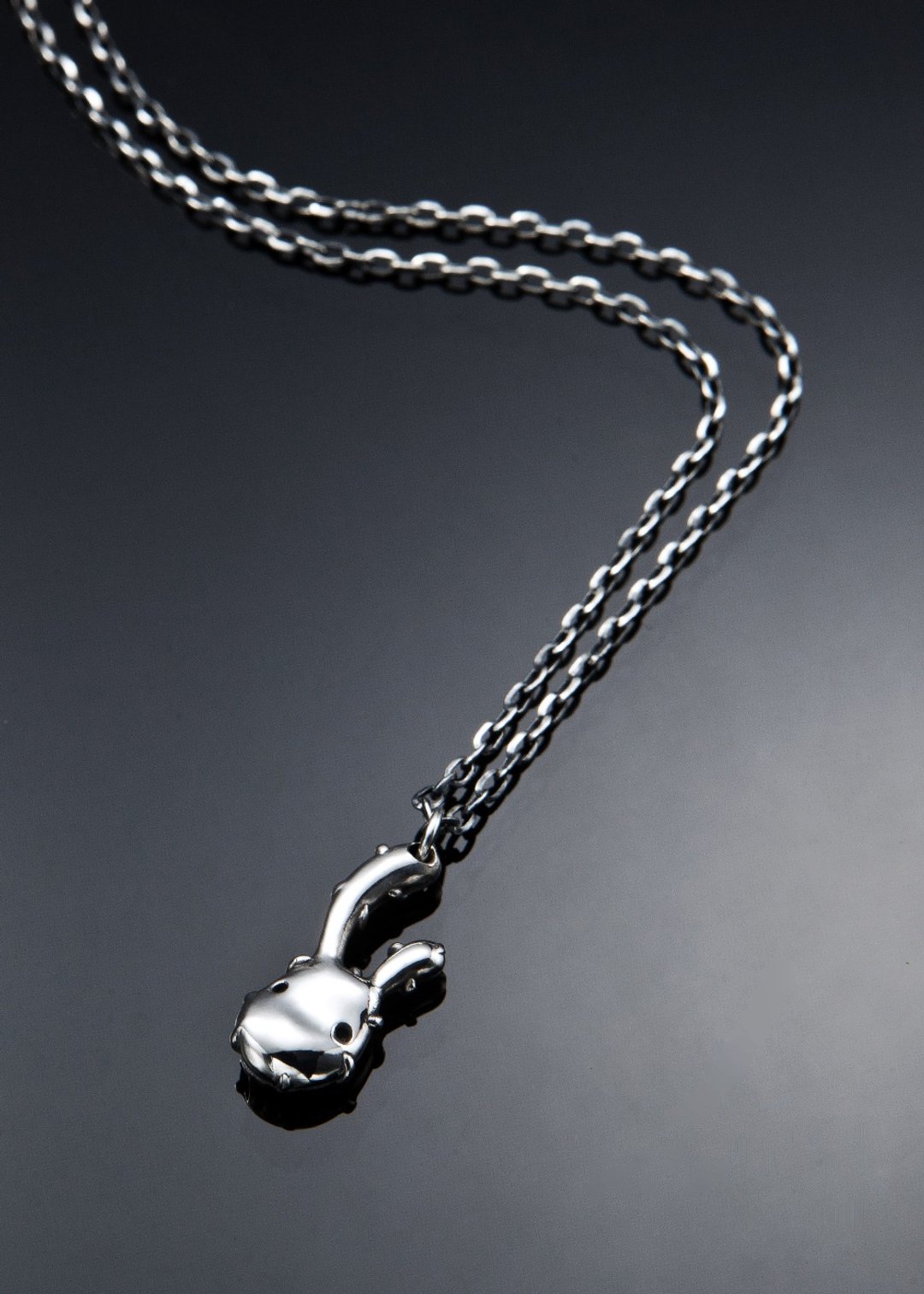 Double-sided RockRabbit Pendant | 摇滚兔项链坠 - 项链 - 纯银 银色