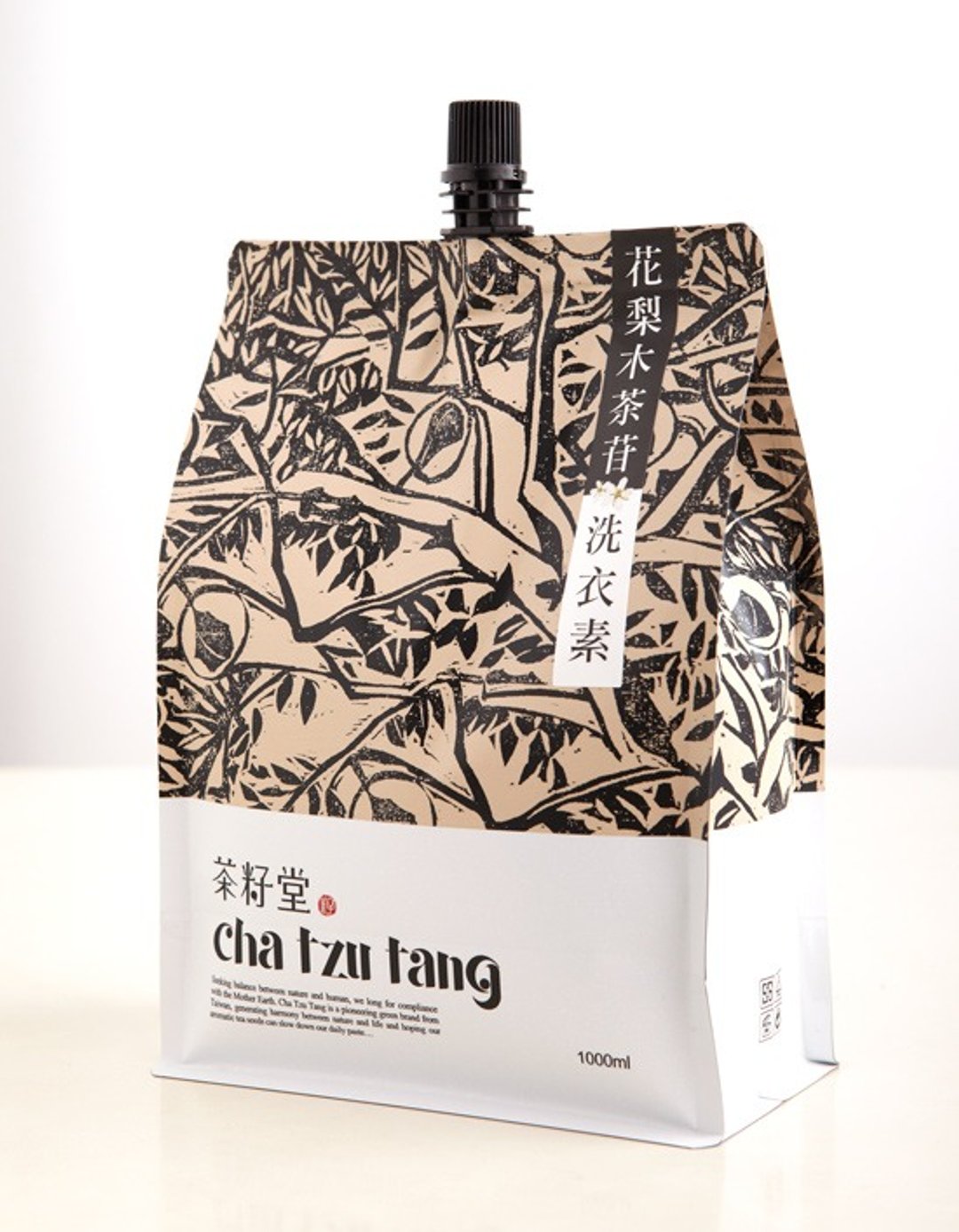 茶籽堂 花梨木茶苷洗衣素补充包（花香味） - 衣物清洁 - 纸 粉红色