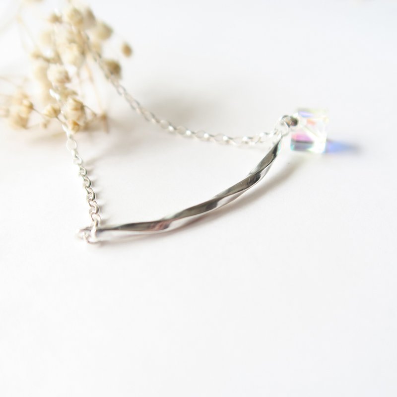 925纯银 好心情微笑甜心水晶 手链 /母亲节 /礼物 /情人节/ 朋友/闺蜜 - 手链/手环 - 其他金属 白色