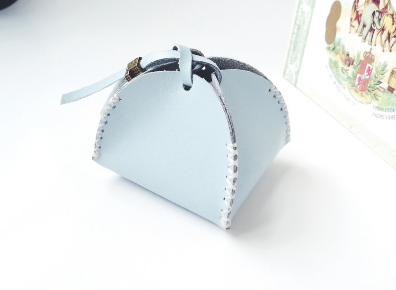 Zemoneni 再来两笼零钱包 粉蓝 - 零钱包 - 真皮 蓝色